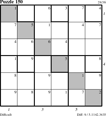 Step-by-Step Instructions for Puzzle 150 with all 9 steps marked