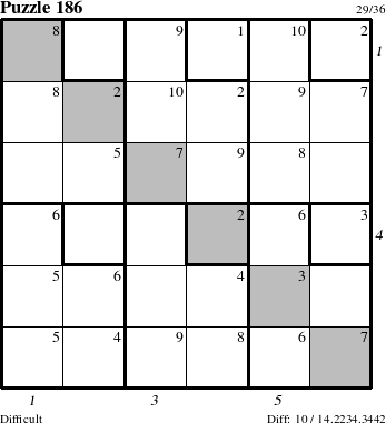 Step-by-Step Instructions for Puzzle 186 with all 10 steps marked