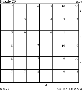 Step-by-Step Instructions for Puzzle 20 with all 10 steps marked