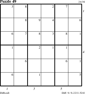 Step-by-Step Instructions for Puzzle 49 with all 9 steps marked