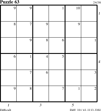 Step-by-Step Instructions for Puzzle 63 with all 10 steps marked