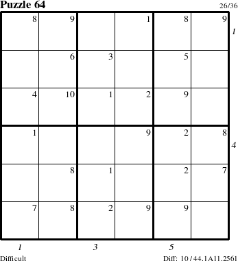 Step-by-Step Instructions for Puzzle 64 with all 10 steps marked