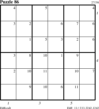 Step-by-Step Instructions for Puzzle 86 with all 11 steps marked