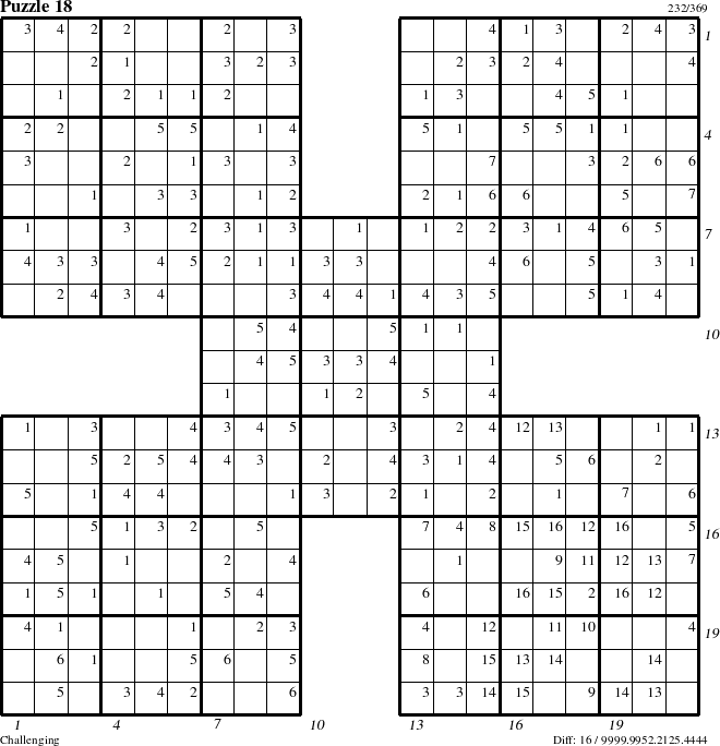 Step-by-Step Instructions for Puzzle 18 with all 16 steps marked