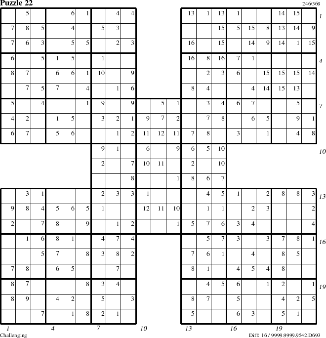 Step-by-Step Instructions for Puzzle 22 with all 16 steps marked