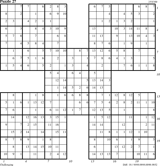 Step-by-Step Instructions for Puzzle 27 with all 16 steps marked