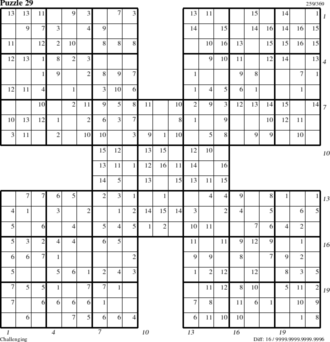 Step-by-Step Instructions for Puzzle 29 with all 16 steps marked