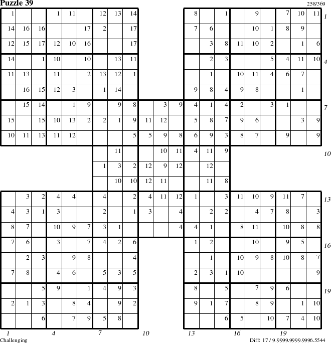 Step-by-Step Instructions for Puzzle 39 with all 17 steps marked