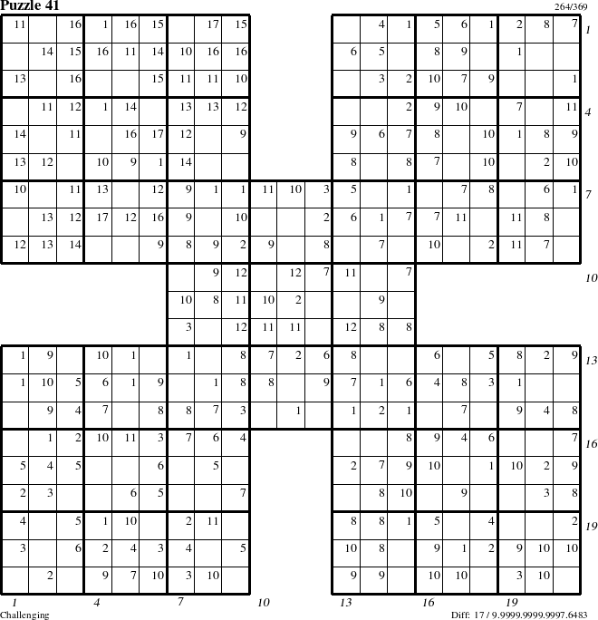 Step-by-Step Instructions for Puzzle 41 with all 17 steps marked