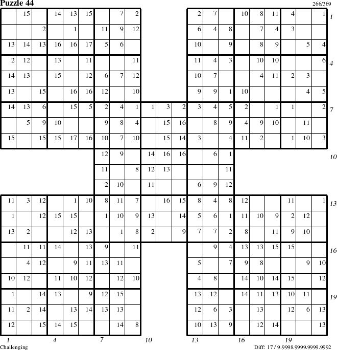 Step-by-Step Instructions for Puzzle 44 with all 17 steps marked