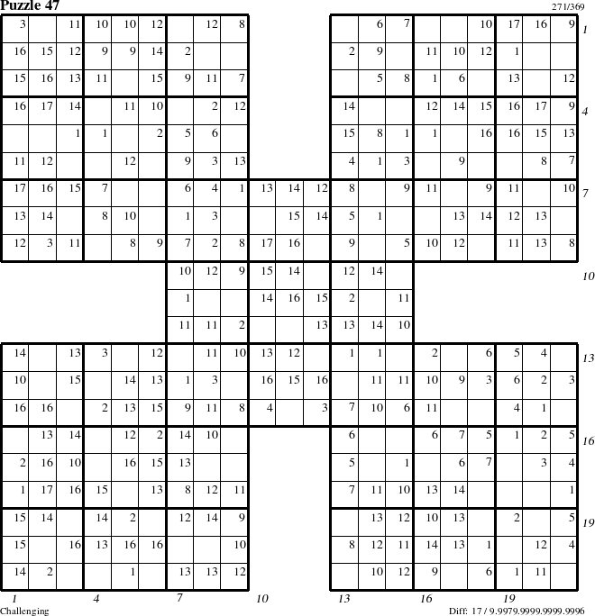 Step-by-Step Instructions for Puzzle 47 with all 17 steps marked