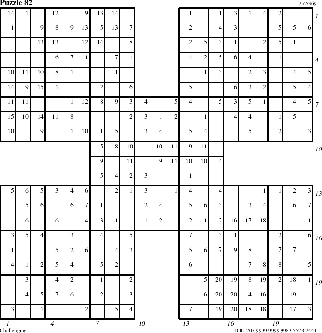 Step-by-Step Instructions for Puzzle 82 with all 20 steps marked