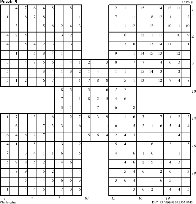 Step-by-Step Instructions for Puzzle 9 with all 15 steps marked