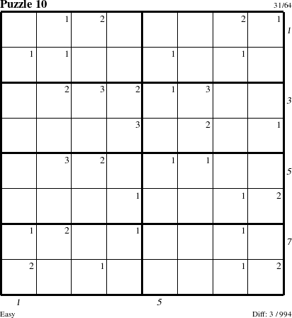 Step-by-Step Instructions for Puzzle 10 with all 3 steps marked