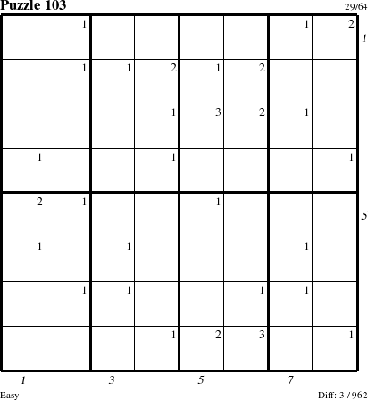 Step-by-Step Instructions for Puzzle 103 with all 3 steps marked