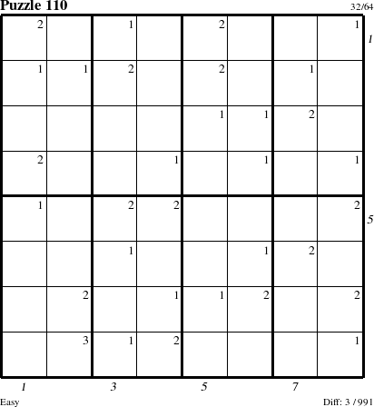 Step-by-Step Instructions for Puzzle 110 with all 3 steps marked