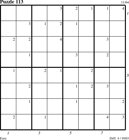 Step-by-Step Instructions for Puzzle 113 with all 4 steps marked