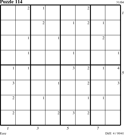 Step-by-Step Instructions for Puzzle 114 with all 4 steps marked