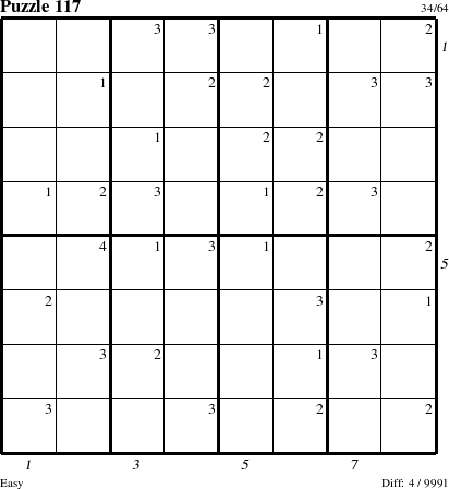 Step-by-Step Instructions for Puzzle 117 with all 4 steps marked