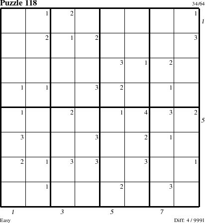 Step-by-Step Instructions for Puzzle 118 with all 4 steps marked