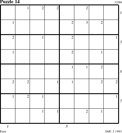 Step-by-Step Instructions for Puzzle 14 with all 3 steps marked