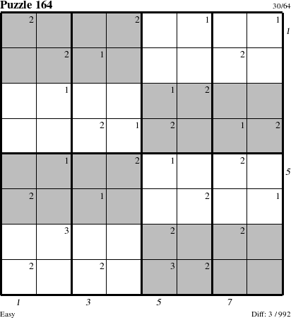 Step-by-Step Instructions for Puzzle 164 with all 3 steps marked