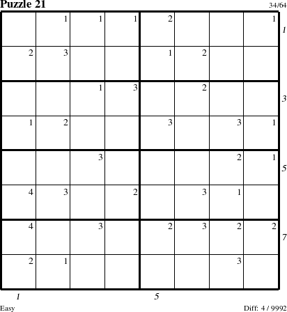 Step-by-Step Instructions for Puzzle 21 with all 4 steps marked