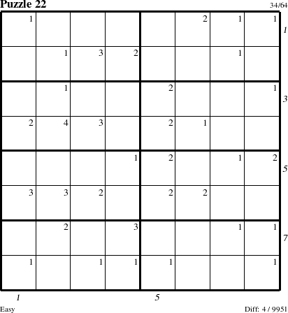 Step-by-Step Instructions for Puzzle 22 with all 4 steps marked