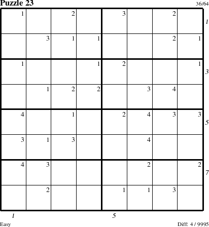 Step-by-Step Instructions for Puzzle 23 with all 4 steps marked