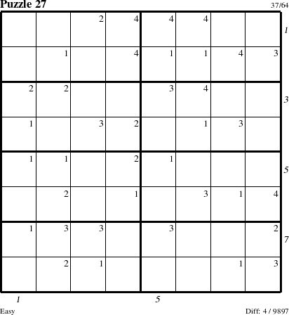 Step-by-Step Instructions for Puzzle 27 with all 4 steps marked