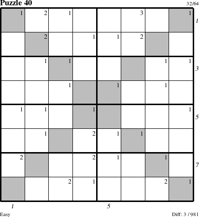 Step-by-Step Instructions for Puzzle 40 with all 3 steps marked