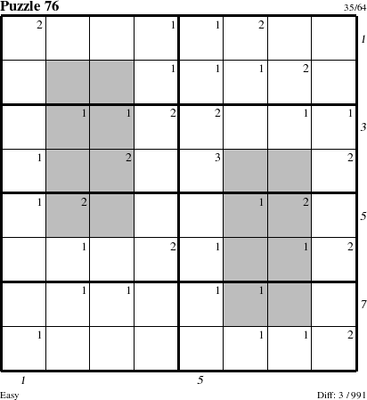 Step-by-Step Instructions for Puzzle 76 with all 3 steps marked