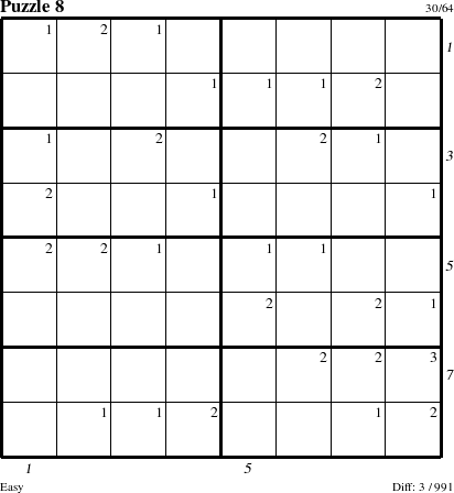 Step-by-Step Instructions for Puzzle 8 with all 3 steps marked