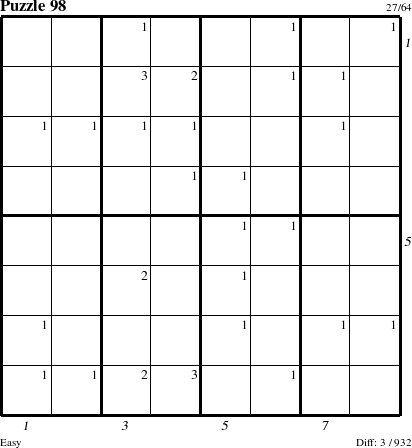 Step-by-Step Instructions for Puzzle 98 with all 3 steps marked