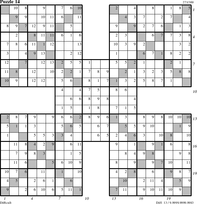 Step-by-Step Instructions for Puzzle 14 with all 13 steps marked