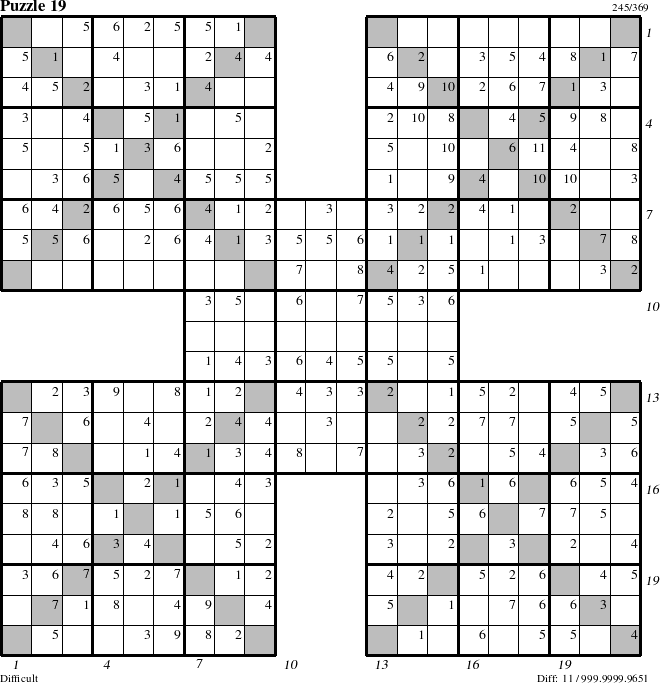 Step-by-Step Instructions for Puzzle 19 with all 11 steps marked