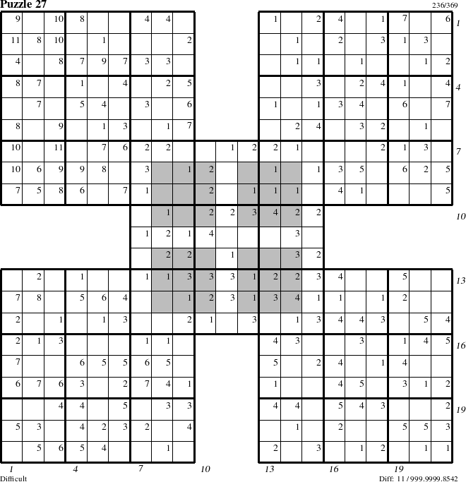 Step-by-Step Instructions for Puzzle 27 with all 11 steps marked