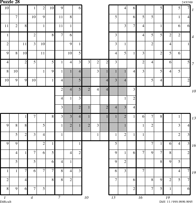 Step-by-Step Instructions for Puzzle 28 with all 11 steps marked