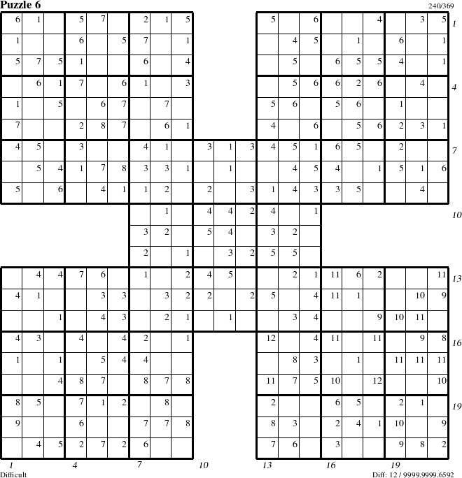 Step-by-Step Instructions for Puzzle 6 with all 12 steps marked