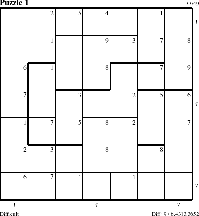 Step-by-Step Instructions for Puzzle 1 with all 9 steps marked