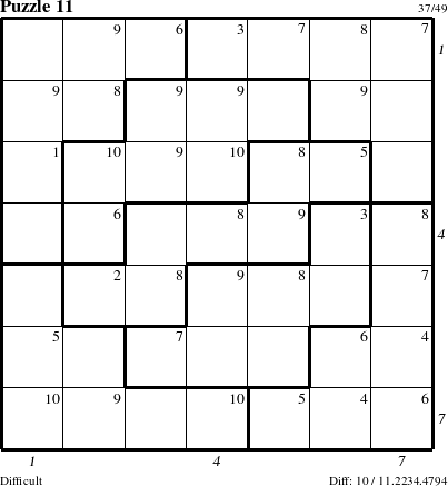 Step-by-Step Instructions for Puzzle 11 with all 10 steps marked