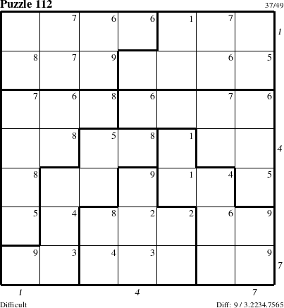 Step-by-Step Instructions for Puzzle 112 with all 9 steps marked