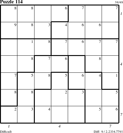 Step-by-Step Instructions for Puzzle 114 with all 9 steps marked