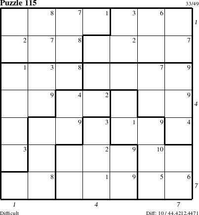 Step-by-Step Instructions for Puzzle 115 with all 10 steps marked