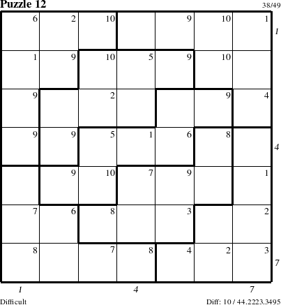 Step-by-Step Instructions for Puzzle 12 with all 10 steps marked