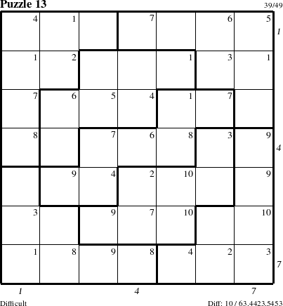 Step-by-Step Instructions for Puzzle 13 with all 10 steps marked