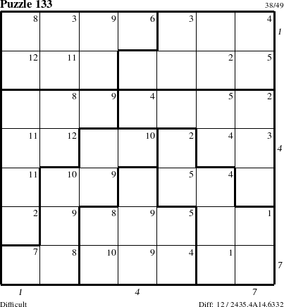 Step-by-Step Instructions for Puzzle 133 with all 12 steps marked