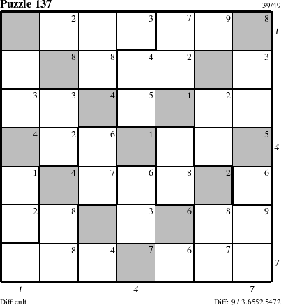 Step-by-Step Instructions for Puzzle 137 with all 9 steps marked