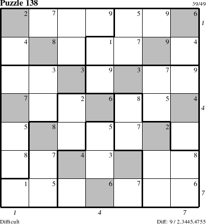 Step-by-Step Instructions for Puzzle 138 with all 9 steps marked