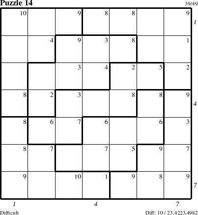 Step-by-Step Instructions for Puzzle 14 with all 10 steps marked